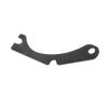 Red Star Arms FCG pin retaining plate, dark heat-treated steel, side view.