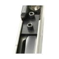 AK-Builder Rail Alignment Fixture, black oxide steel, installed in AK receiver, clamping lower bolt guide rail.