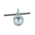Angled view of the machined AKFST Heavy Duty Front Sight Tool with T-handle and full-circle clamp.