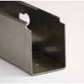 AK-Builder formed receiver flat, in the white, with heart-shaped lightening cut. Angled view.
