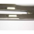 Close-up of AK-Builder Polish Underfolder 1mm receiver flat, 4130 annealed steel, in the white.