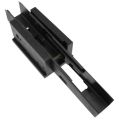 AK-Builder black oxide AKM 80% receiver drilling fixture, angled view of internal guide channels.