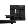 AK-Builder anodized Yugo M72 Front Sight/Gas Block removal block, engraved, with part clamped.