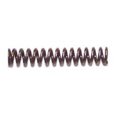 Horizontal view of new production AK47 disconnector spring, dark finished steel.