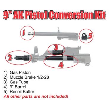 9" AK-PISTOL PARTS CONVERSION KIT 7.62X39, E4-11