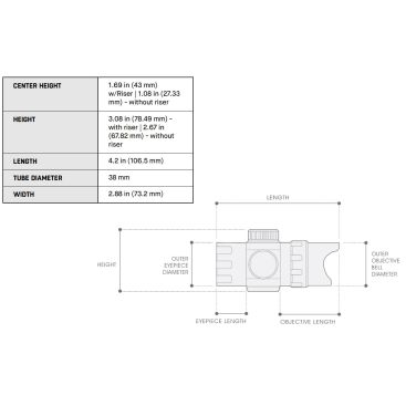 UTG 4.2" ITA RED/GREEN T-DOT WITH QD MOUNT, RISER ADAPTOR, G3-41
