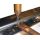 Close-up of AK-Builder Spot Welder Tong with screw-on tip welding an AK receiver rail.