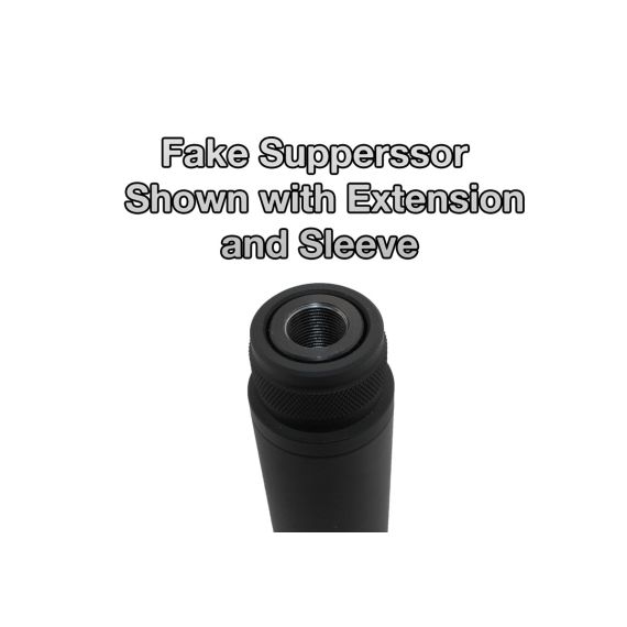 FAKE SUPPRESSOR BARREL SLEEVE FOR 5/8" THREADED BARREL EXTENSIONS, F5-31
