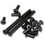 AK-Builder AK Rivet Set, black oxide coated, showing various lengths and head styles.