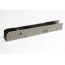 AK receiver flat in the white, showing formed U-bend, FCG holes, and selector dimple.