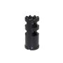 FOUR SLOT MUZZLE BRAKE WITH 14MM-1 LH THREADS, C1-31